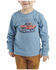 Image #1 - Carhartt Toddler Boys' Truck Long Sleeve Graphic T-Shirt, Blue, hi-res