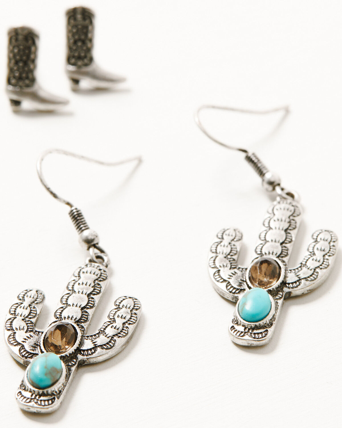 Image #3 - Shyanne Women's Rodeo Sunset Feather Earring Set - 5 Piece, Silver, hi-res
