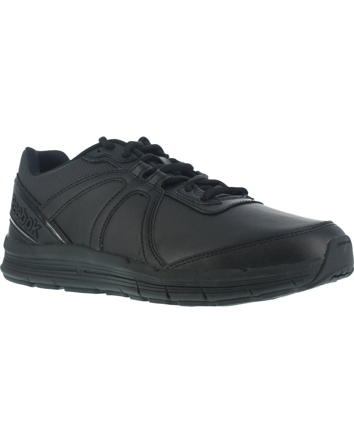 Reebok Men's Guide Athletic Oxford Work Shoes - Soft Toe, Black, hi-res