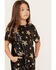 Image #2 - Hayden LA Girls' Star Print Sequin Dress, Black, hi-res