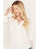 Image #2 - Idyllwind Women's Coleman Crochet Lace Shirt, Ivory, hi-res
