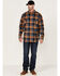 Image #2 - Hawx Men's FR Plaid Print Long Sleeve Button Down Work Shirt , Brown, hi-res