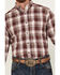 Image #3 - Ariat Men's Adrian Plaid Print Long Sleeve Button-Down Western Shirt, Maroon, hi-res