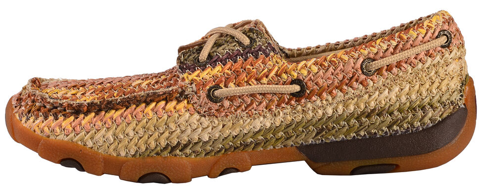Twisted X Women's Earth Tone Weave Driving Shoes - Moc Toe , Multi, hi-res