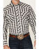 Image #3 - Roper Men's Plaid Print Long Sleeve Snap Stretch Western Shirt, Blue, hi-res