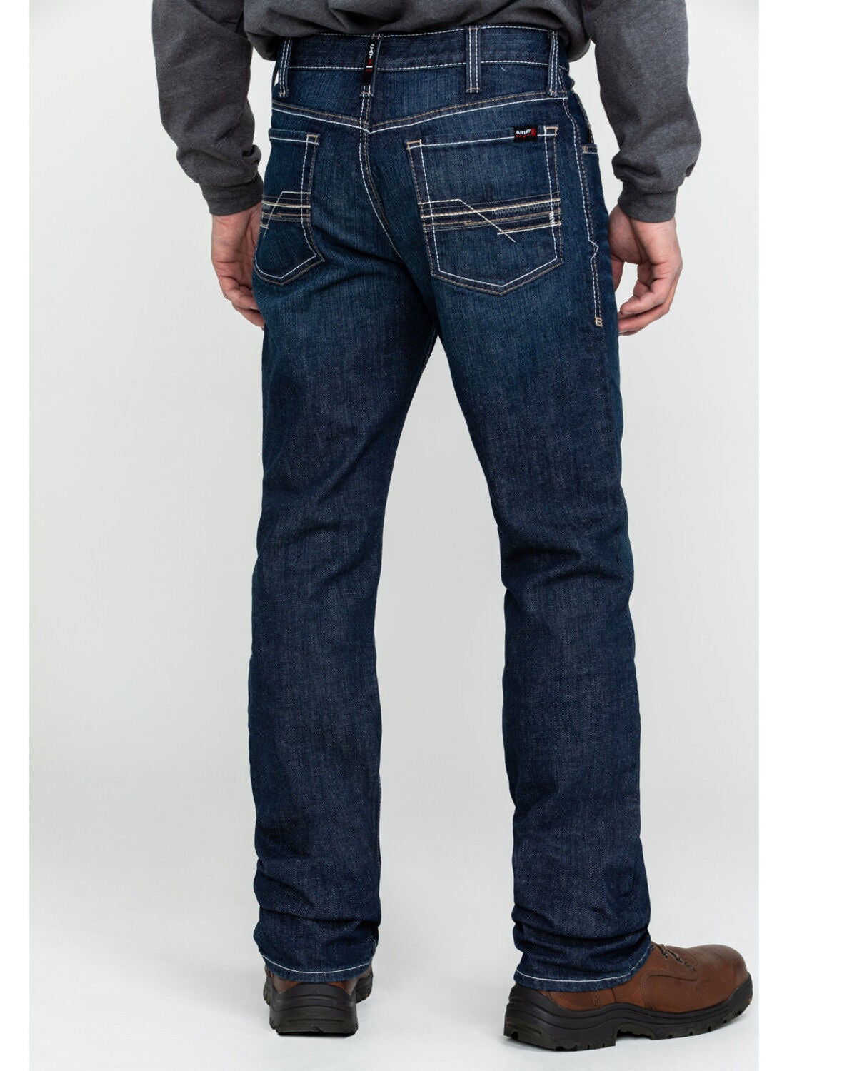 Image #3 - Ariat Men's FR M4 Durastretch Lineup Straight Work Jeans, Blue, hi-res