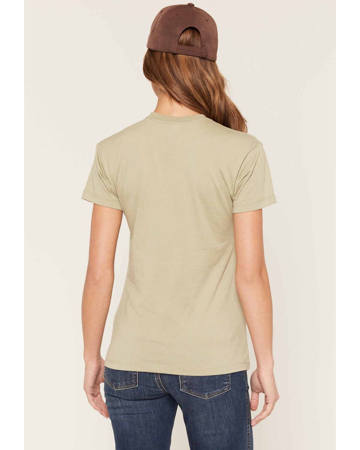 Image #4 - Troll Co Women's Juno Short Sleeve Graphic Work Tee, Beige, hi-res