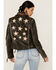 Image #1 - Mauritius Women's Christy Scatter Star Leather Jacket , Olive, hi-res