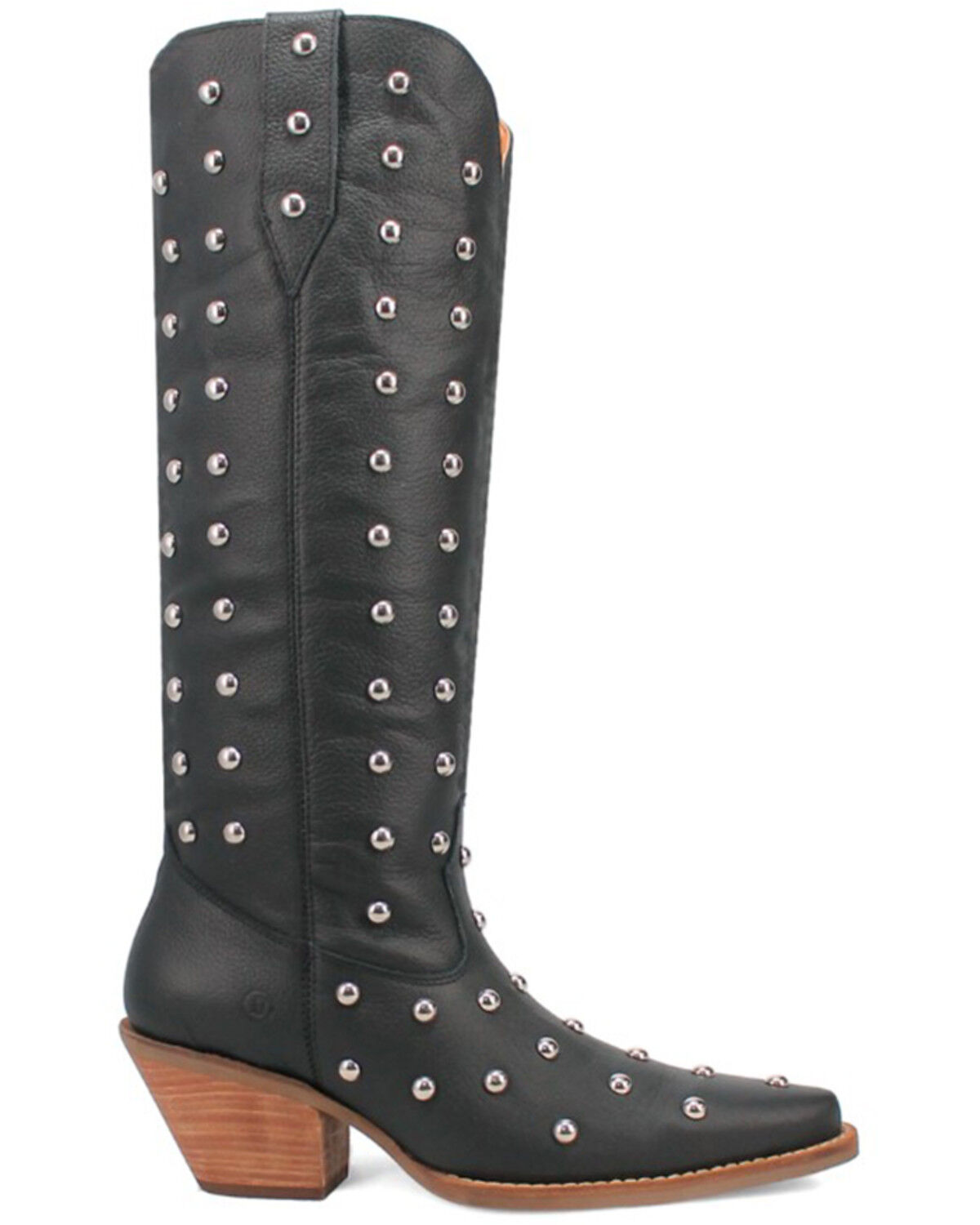 Image #2 - Dingo Women's Broadway Bunny Studded Tall Western Boots - Snip Toe, Black, hi-res