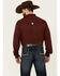 Image #4 - RANK 45® Men's Roughie Performance Long Sleeve Snap Solid Western Shirt , Burgundy, hi-res