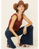 Image #1 - Eyeshadow Women's Ribbed Button Down Crop Tank Top, , hi-res