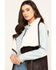 Cripple Creek Women's Pine Cone Faux Shearling Wrap Vest, Brown, hi-res