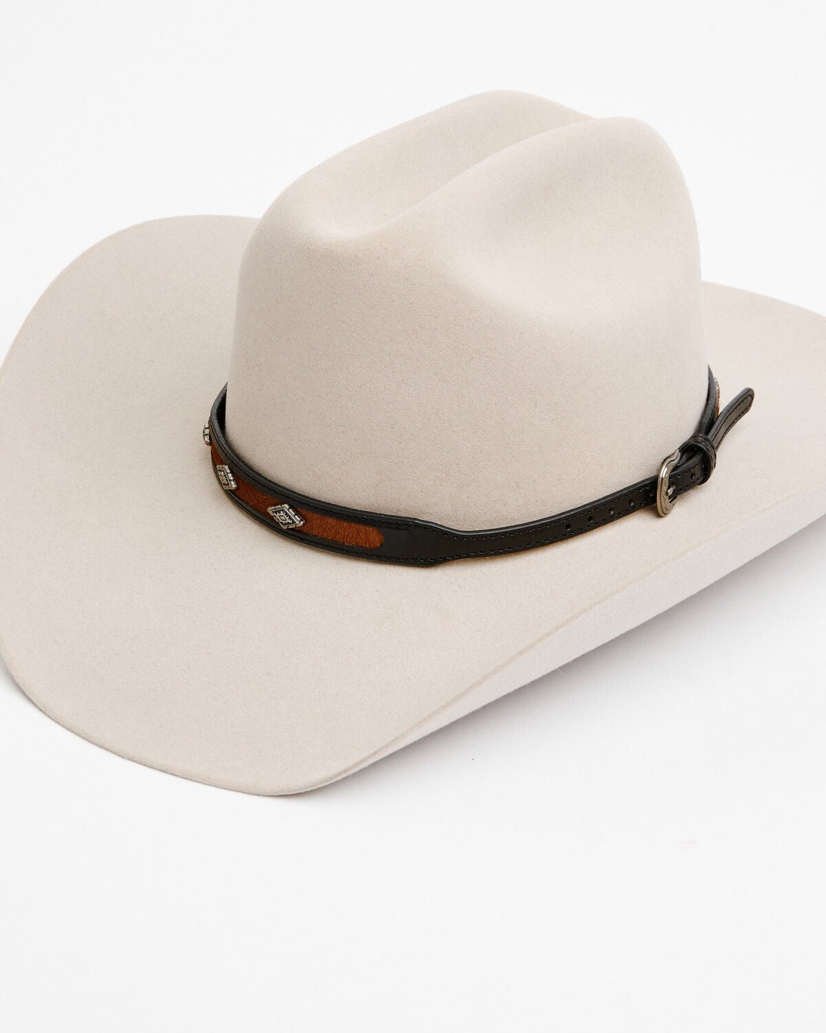 Cody James Diamond Studded Horsehair Hat Band, Black/brown, hi-res