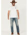 Image #1 - Moonshine Spirit Men's Slasher Medium Wash Slim Straight Rigid Denim Jeans, Medium Wash, hi-res