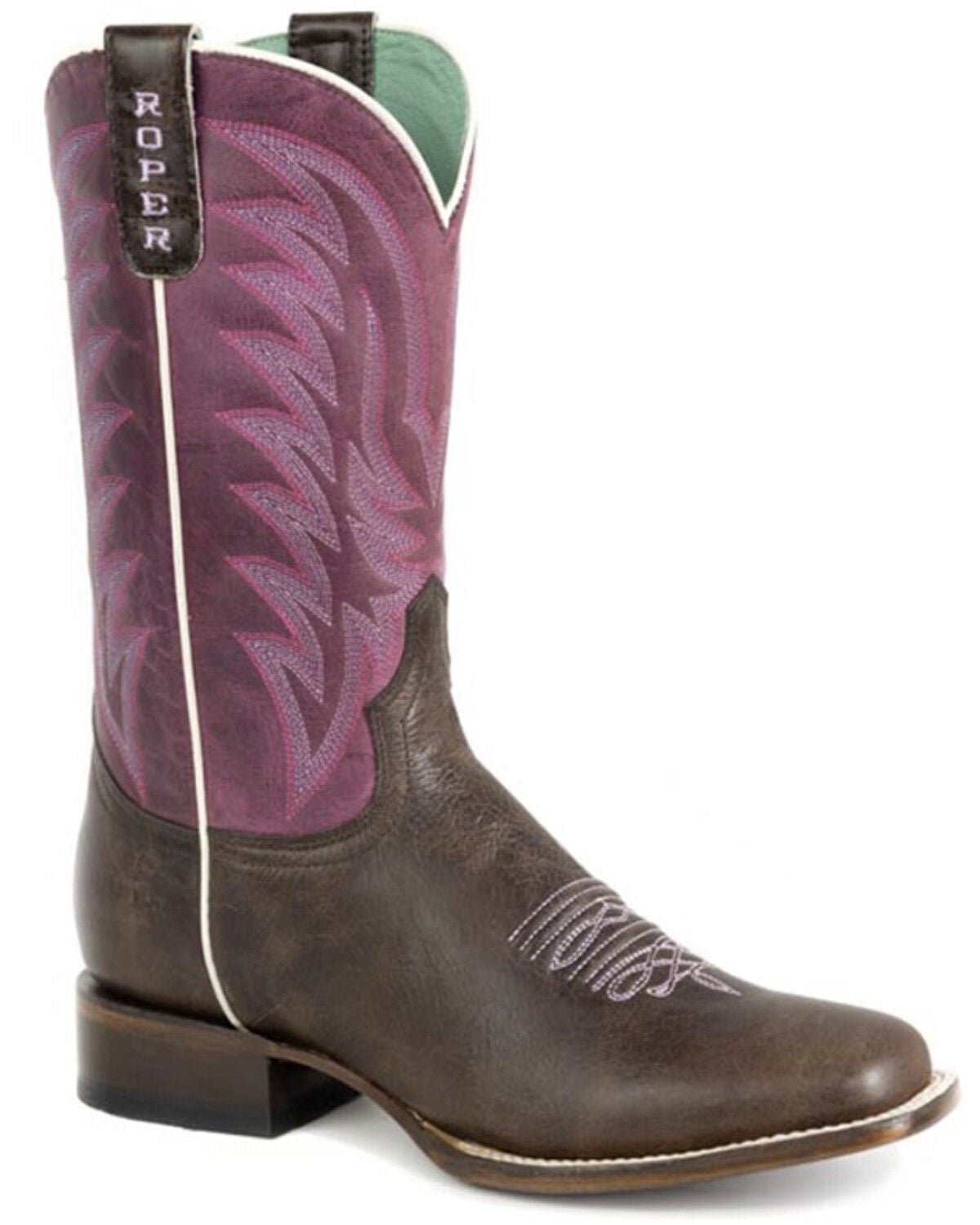 Roper Women's Cowgirl Western Boots - Broad Square Toe,