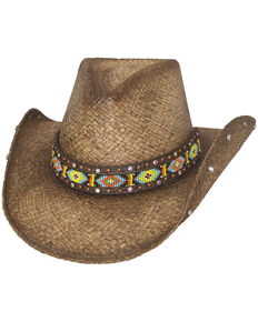 Bullhide Love Myself Straw Cowboy Hat, Brown, hi-res