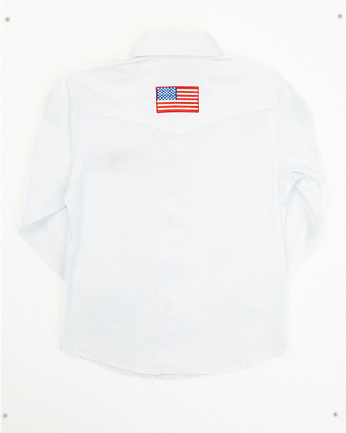 Image #4 - Rodeo Clothing Boys' USA Rodeo Long Sleeve Pearl Snap Western Shirt, White, hi-res