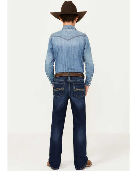 Image #3 - Wrangler 20x Boys' Dark Wash 42 Vintage Bootcut Jeans, Blue, hi-res