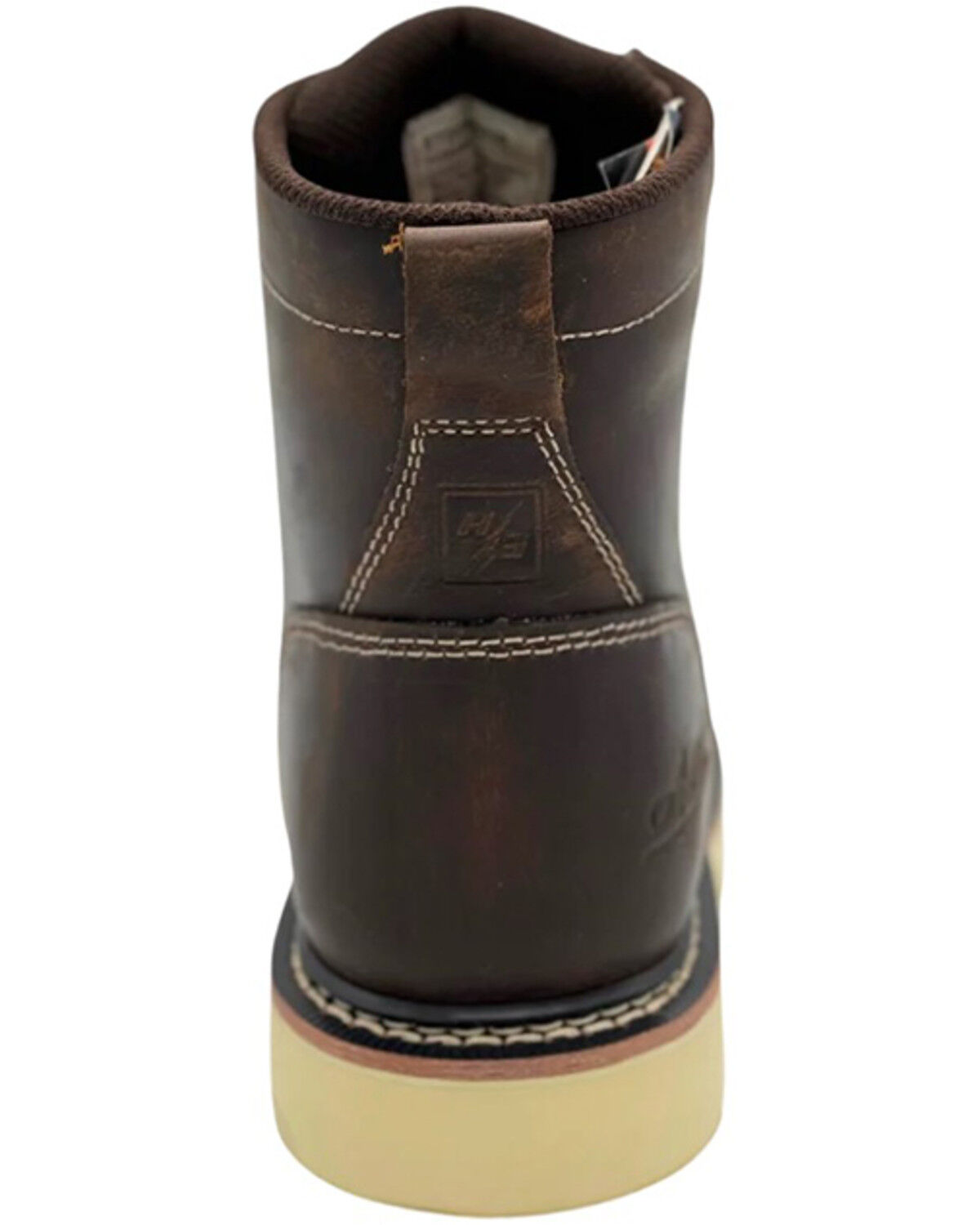 Image #4 - AdTec Men's 6" Rancho Moc Work Boots - Soft Toe, Dark Brown, hi-res