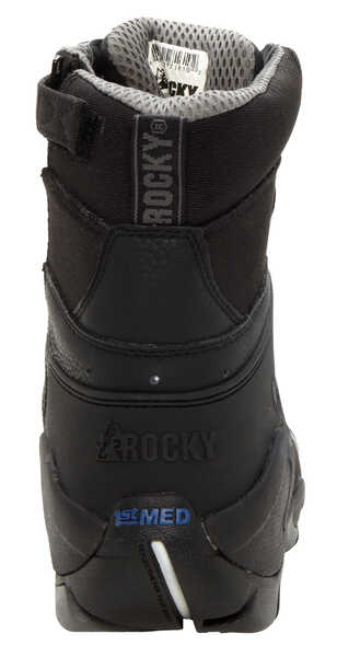 Rocky Men's 1st Med Puncture-Resistant Side-Zip Waterproof Boots - Composite Toe, Black, hi-res