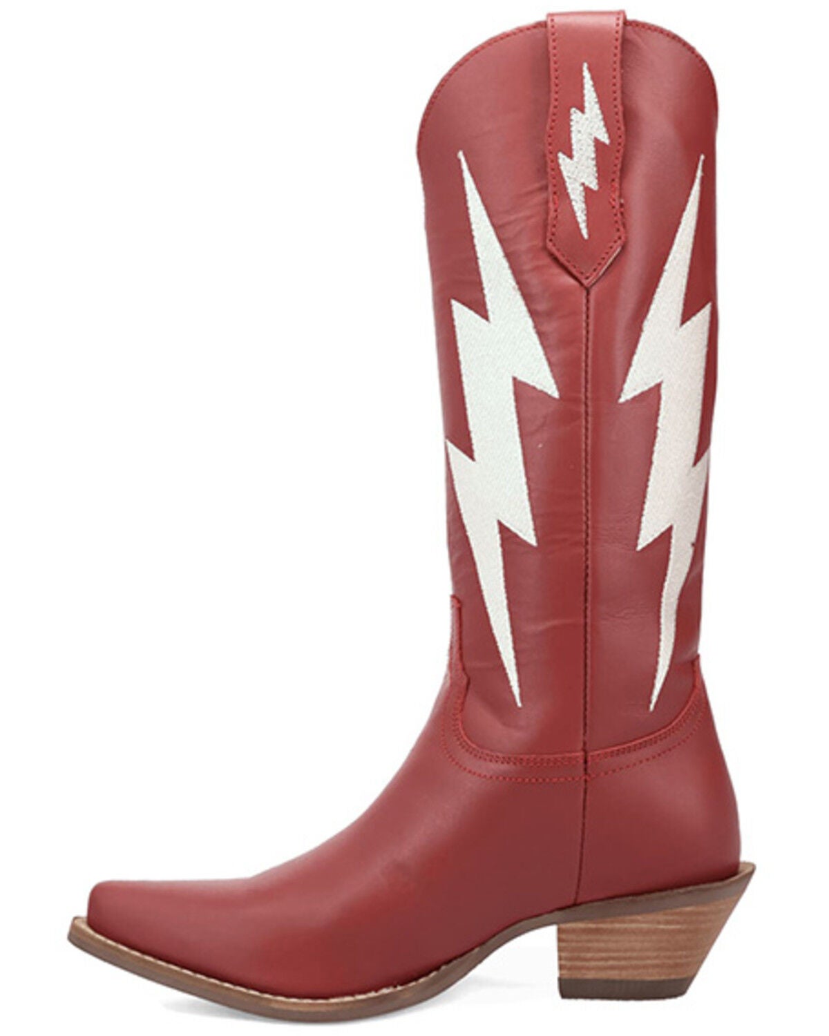 Image #3 - Dingo Women's Thunderbolt Western Boots - Round Toe, Red, hi-res