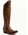 Image #1 - Idyllwind Women's Straight Up Orix Goat Studded Leather Tall Western Boots - Snip Toe, Brown, hi-res