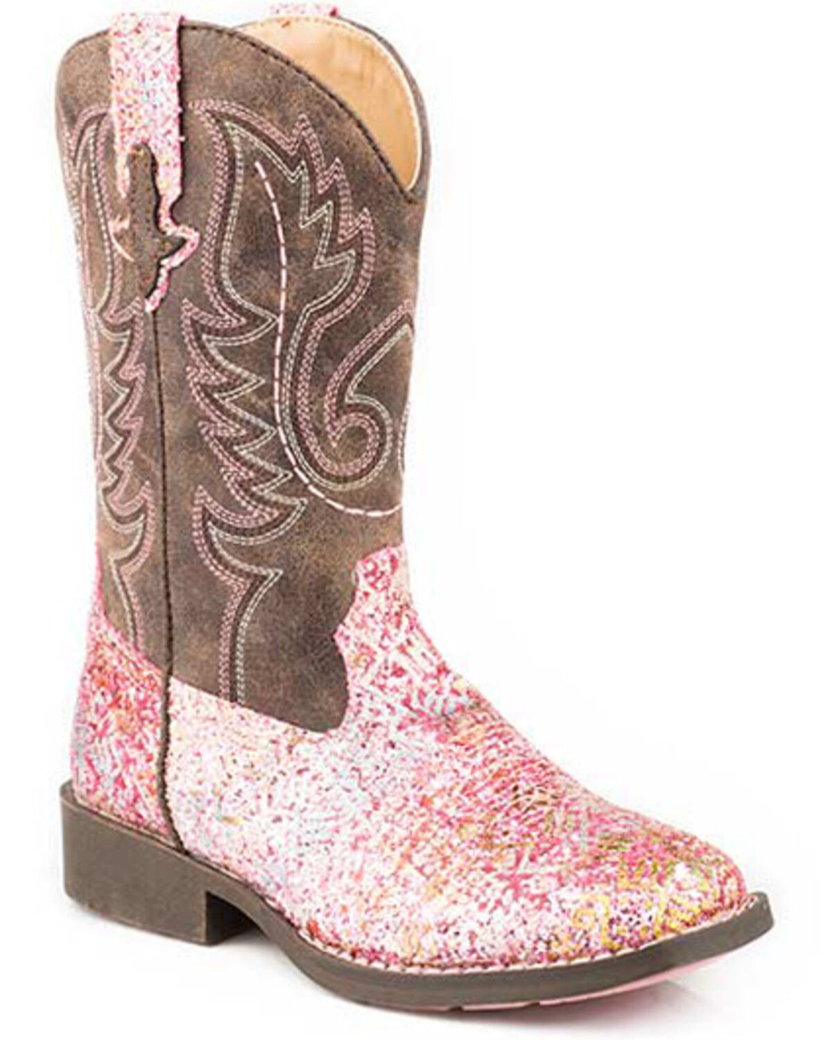 pink square toe boots