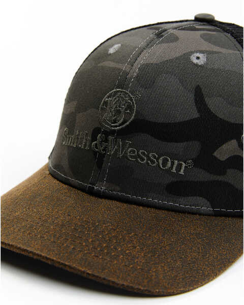 Image #2 - Smith & Wesson Men's Camo Embroidered Logo Mesh Back Cap, Camouflage, hi-res