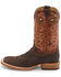 Image #2 - Justin Men's Caddo Brown Stone Western Boots - Broad Square Toe, Brown, hi-res