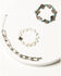 Image #1 - Shyanne Women's Cactus Turquoise Beaded Bracelets - 3-set, Silver, hi-res