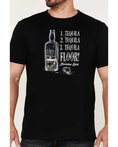 Image #3 - Moonshine Spirit Men's Tequila Floor Stacked Graphic Short Sleeve T-Shirt , Black, hi-res
