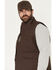 Image #2 - Hawx Men's Granderson Solid Duck Canvas Vest, Dark Brown, hi-res