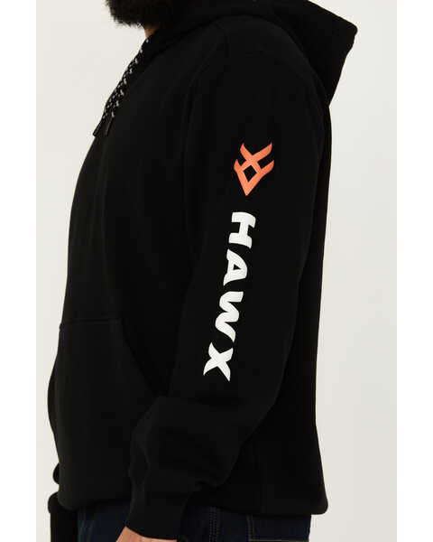 Image #3 - Hawx Men's Logo Sleeve Hooded Sweatshirt, Black, hi-res