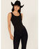 Image #1 - Idyllwind Women's Sevier Studded Ribbed Tank Top, Black, hi-res