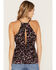 Image #4 - Idyllwind Women's Floral Print Keyhole Racer Tank Top, Black, hi-res