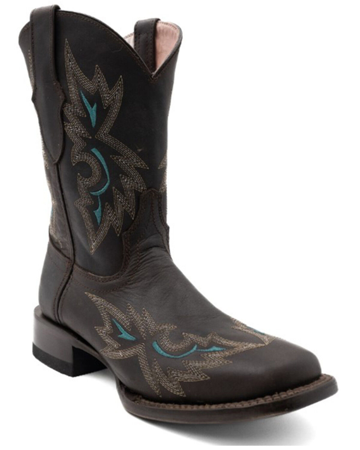 Image #1 - Ferrini Women's Betsy Western Boots - Broad Square Toe, Brown, hi-res