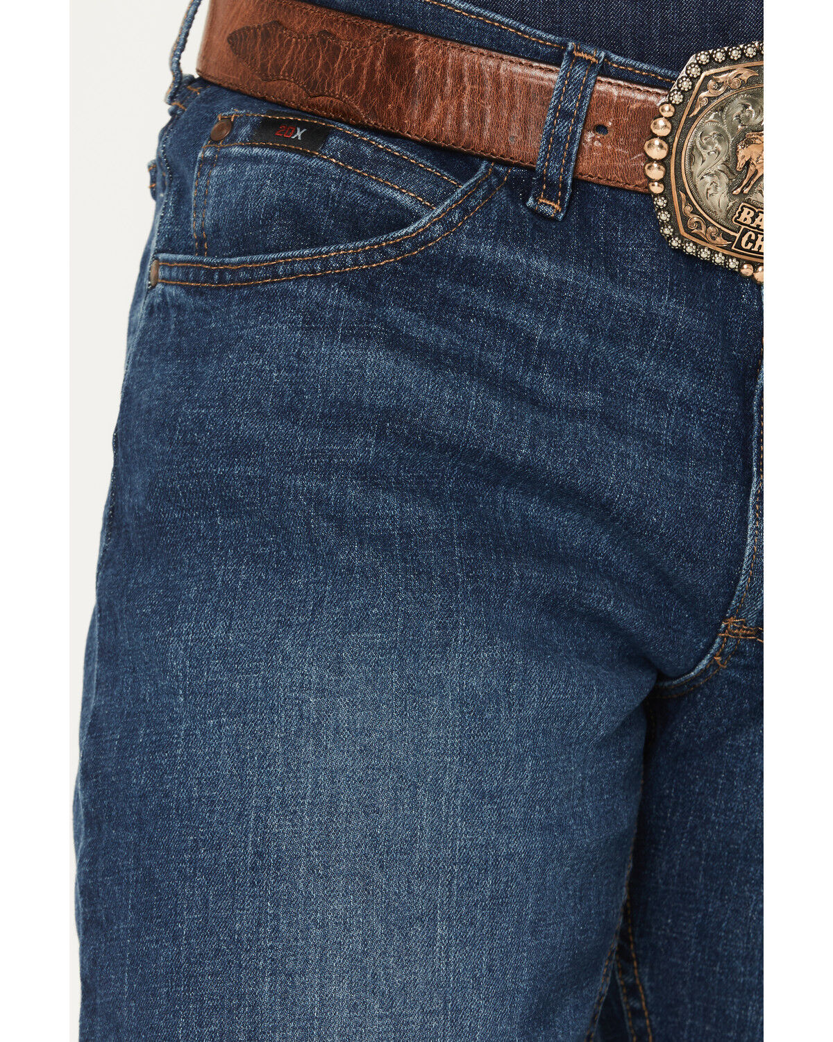 Image #2 - Wrangler X Cody Johnson Men's 02MWX Moonlight Dark Wash Slim Bootcut Stretch Denim Jeans, Dark Wash, hi-res