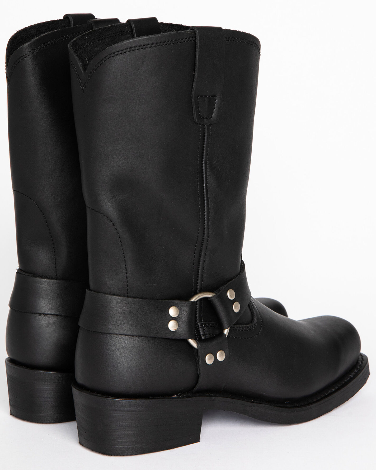 Image #7 - Brothers and Sons Men's Pull-On Motorcycle Boots - Square Toe, Black, hi-res