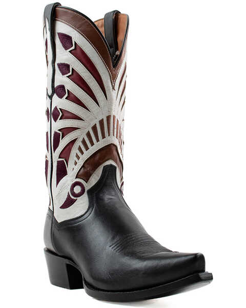 Dan Post Men's Tom Horn Western Boots - Snip Toe, Black, hi-res