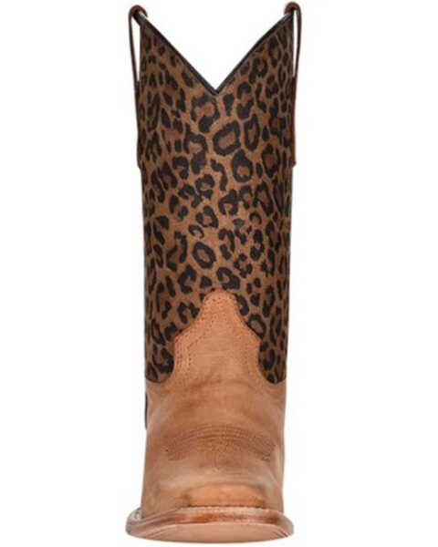 Image #3 - Circle G Girls' Leopard Print Western Boots - Square Toe, Honey, hi-res