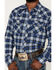 Image #3 - Wrangler Retro Men's Plaid Print Long Sleeve Snap Western Flannel Shirt, , hi-res