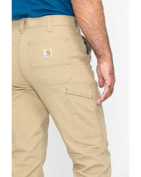 Image #4 - Carhartt Men's Rugged Flex Rigby Dungaree Stretch Work Pants, Tan, hi-res