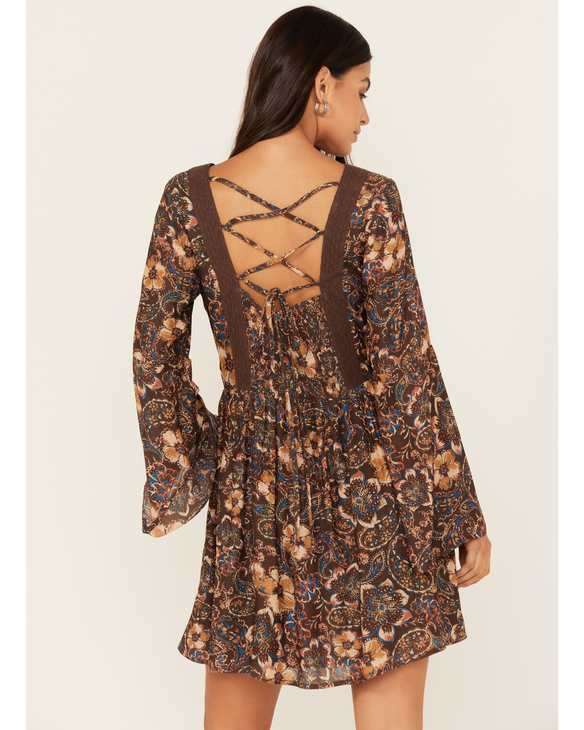 Image #4 - Idyllwind Women's Flora Long Sleeve Floral Mini Dress, , hi-res