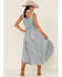Image #4 - Scully Women's Lace-Up Jacquard Midi Dress, Grey, hi-res
