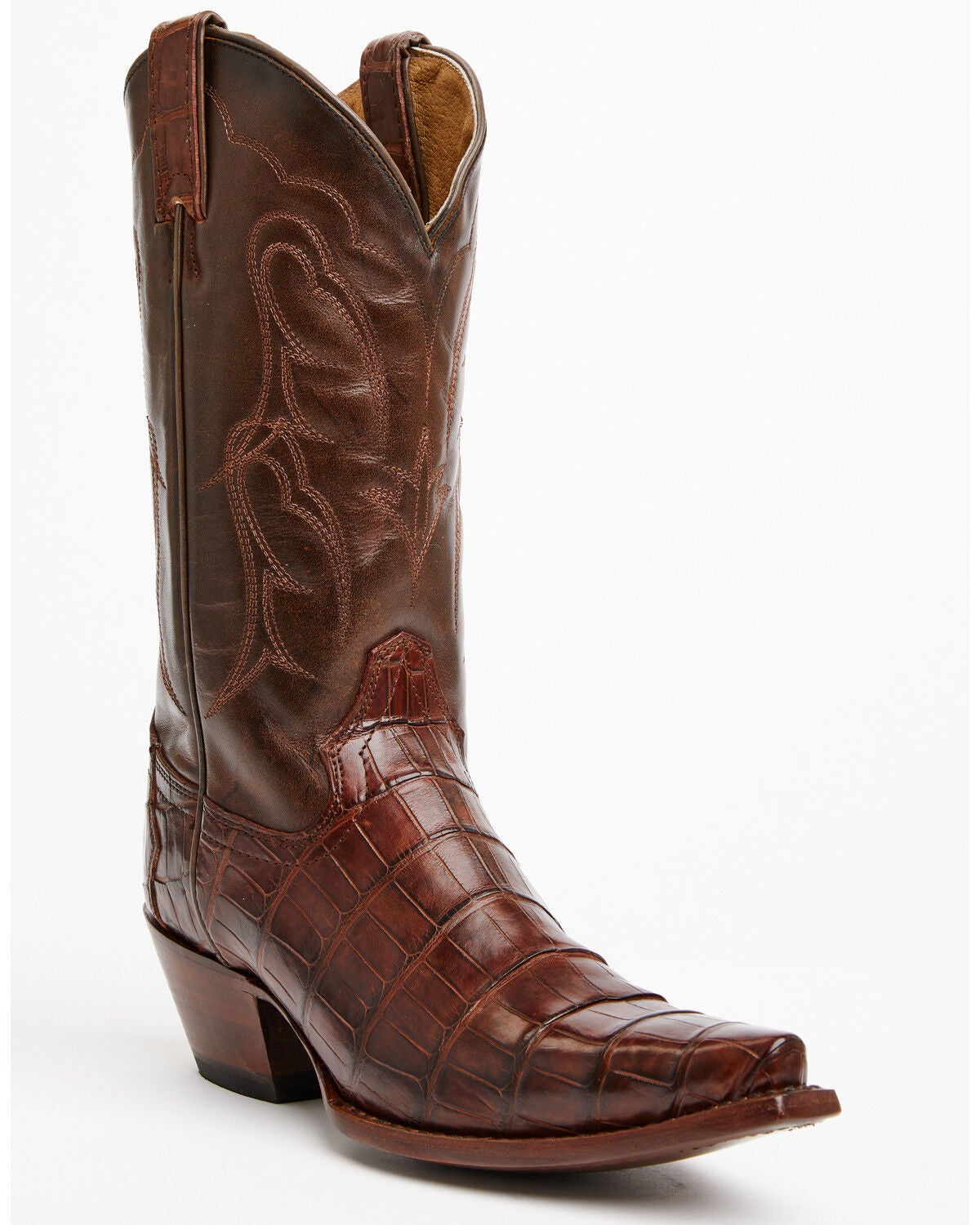 Shyanne Women's Aspen Exotic Alligator Western Boots - Snip Toe, Brown, hi-res
