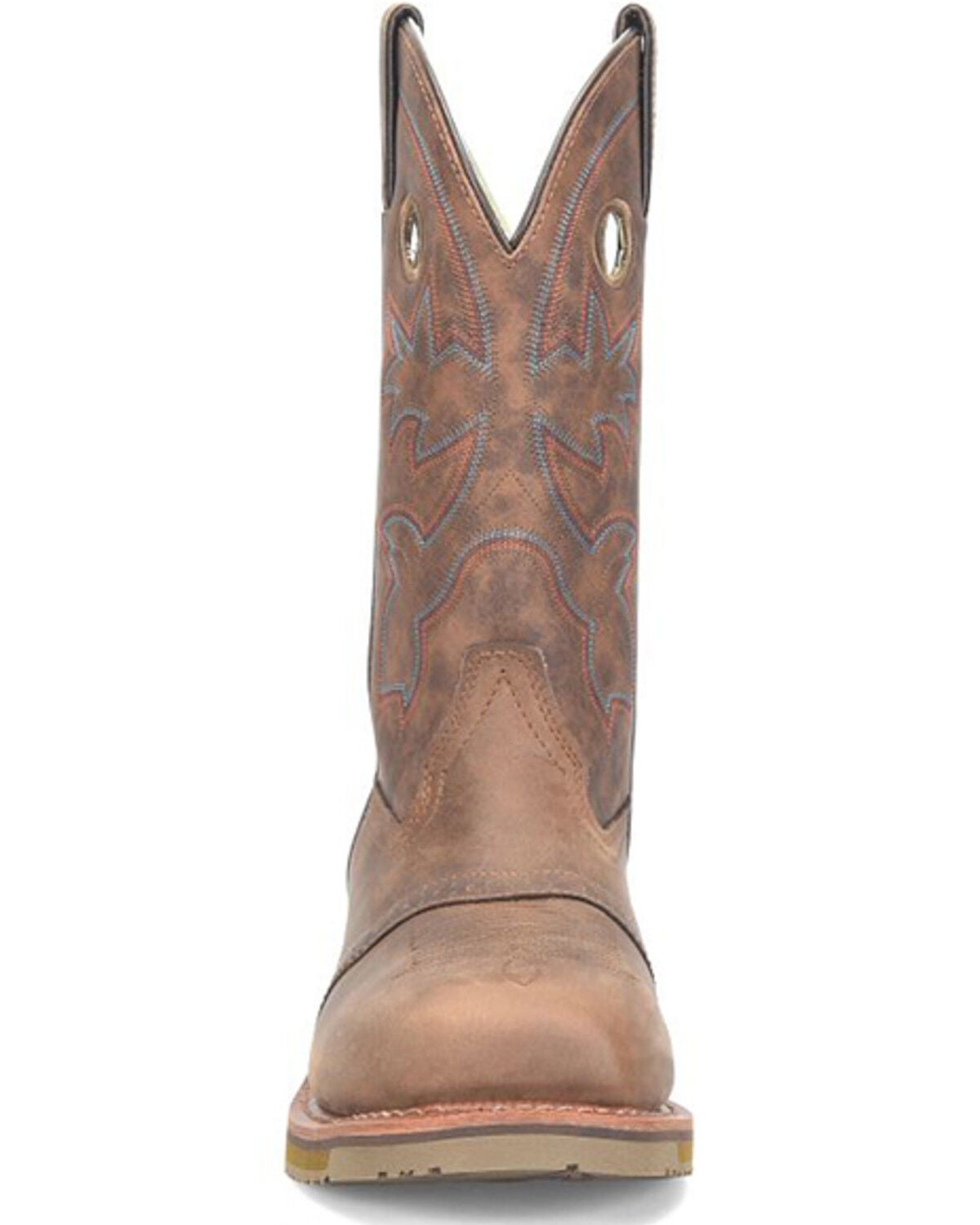 Image #4 - Double H Men's 12" Antonio Pull-On Work Boots - Composite Toe, Brown, hi-res