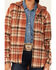 Image #3 - Kimes Ranch Delano Plaid Print Hooded Flannel Jacket , Rust Copper, hi-res