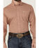 Image #3 - Cinch Men's Geo Print Long Sleeve Button-Down Western Shirt, Orange, hi-res