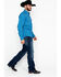 Rock 47 by Wrangler Men's Long Sleeve Western Shirt, Turquoise, hi-res