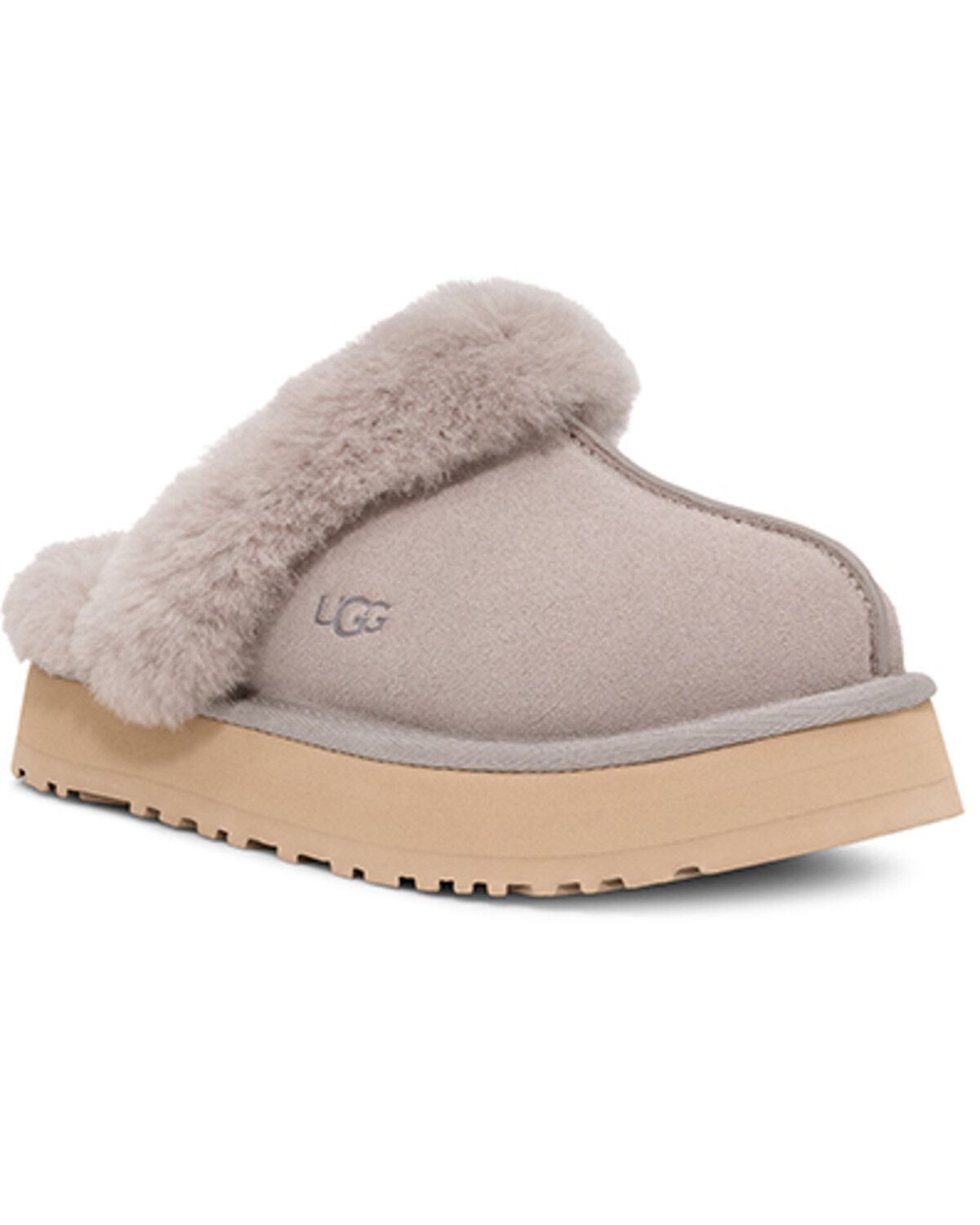 Image #1 - UGG Women's Disquette Slippers, Grey, hi-res